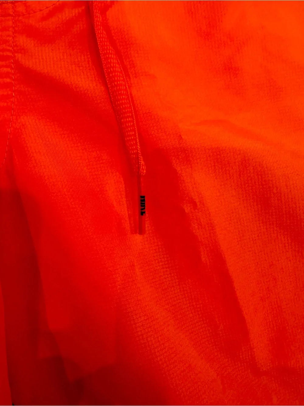 Nike Navy and Orange Mesh-Lined Athletic Shorts